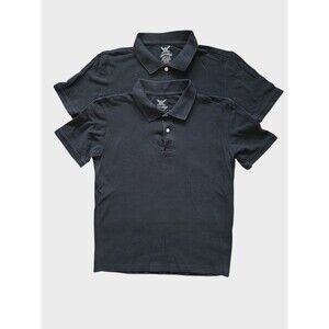 (2) Faded Glory Men's Black Polos SMALL